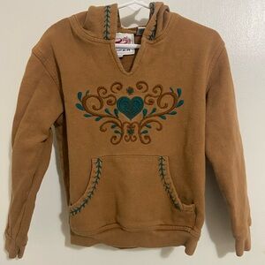 Roper little girls Brown Hoodie with Embroidered Design size 6